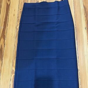 BCBGMAXAZRIA Classic Navy Bandage Pencil Skirt - Women